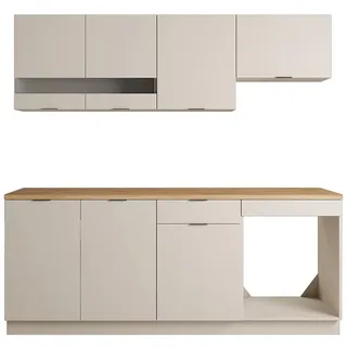 vente-unique Küchenzeile 200 cm Beige