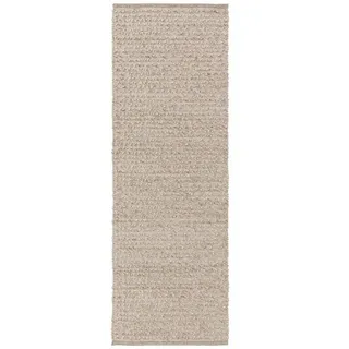 benuta Pure Wollteppich, Beige, Textil, Beton Optik, Rechteckig, 70x200 cm, pflegeleicht, Teppiche & Böden, Teppiche, Naturteppiche