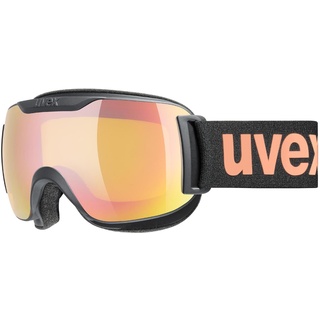 uvex Downhill 2000 small CV Skibrille (2430 black mat, mirror rose/colorvision yellow (S1))