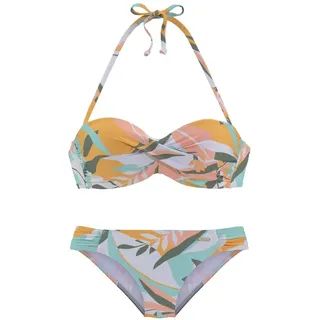 SUNSEEKER Bügel-Bandeau-Bikini Damen weiß-gelb Gr.36 Cup B