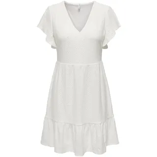 Only Kleid Minikleid Weiß L