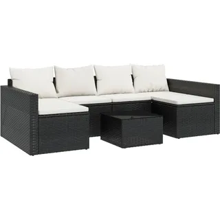 vidaXL Garten-Lounge-Set 2-tlg. schwarz