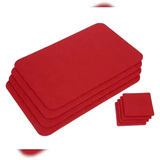 Gräwe Platzmatten-Set, 4 Stück rot
