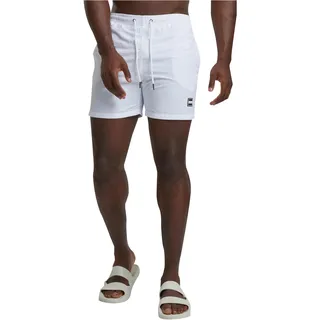 URBAN CLASSICS Badeshorts Block Swim Short Weiß XXL