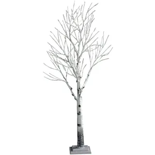 Birkenbaum Deko Birke Dekoration Winterdeko Birken-Baum weiß 125 cm hoch
