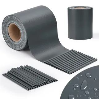 jarolift PVC Sichtschutzstreifen Sichtschutz Gartenzaun Stabmattenzaun Balkon, Wasser und Winddicht Komplettset mit 25 Clips, 40 m (L) x 19 (B) cm, Anthrazit