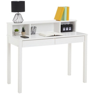 IDIMEX Schreibtisch LENNOX, Sekretär Schreibtisch Computertisch Bürotisch 3 Nischen 2 Schubladen K weiß