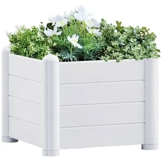 vidaXL Garten-Hochbeet 43 x 43 x 35 cm Weiß