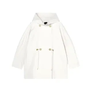 A|X Armani Exchange für Damen. XW001931AF21525U1003 Weißer Satin-Mantel (M), Lässig, Baumwolle