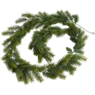 künstliche Tannengirlande (Weihnachtsgirlande) Spritzguss, 120 Tannenspitzen, ca. 175 cm, grün-leicht braun