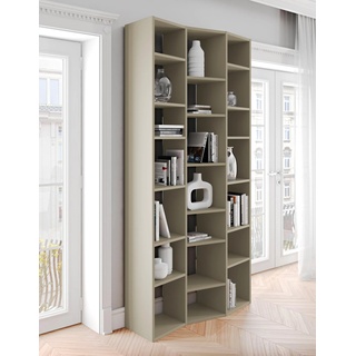 Regal TEMAHOME "Valsa" Regale Gr. B/H/T: 110 cm x 224 cm x 34 cm, grau (matt, grau) Bücherregal Raumteiler-Regal Paravents Raumteiler Regale