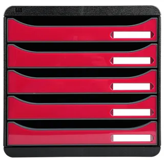 Exacompta Schubladenbox Big Box Plus 5-tlg. himbeer