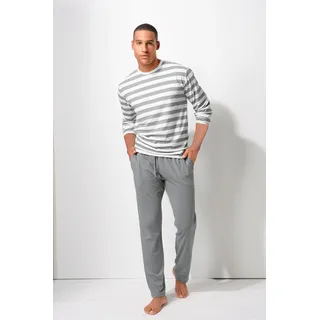 H.I.S. Pyjama mit garngefärbten Streifen Grau 44/46 (S)