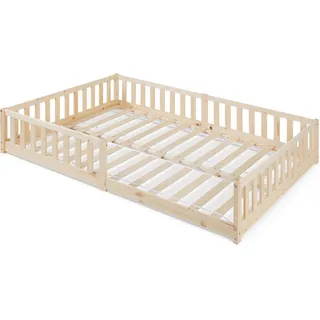 [en.casa] Kinderbett Tanna 140 x 200 cm Kiefer massiv natur beige