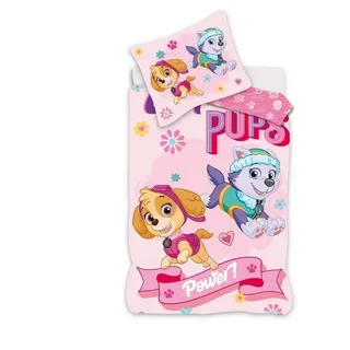 PAW PATROL Bettwäsche PAW Patrol Bettwäsche „Girl Pups Power“ 140x200 + 70x90, 100 % Baumwo rosa