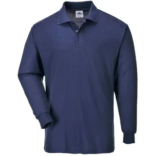 PORTWEST Genoa Langarm Polo-Shirt Marine XL