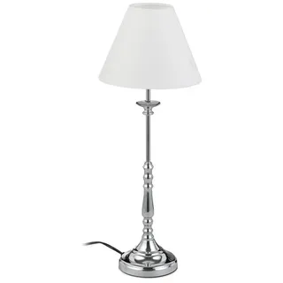 Relaxdays Vintage Tischlampe Silber