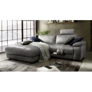 KAWOLA Eckcouch Stoff 2-Sitzer Grau