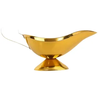 Folpus Edelstahl -Soße, Saucier -Saucier -Servierschale 10 Unzen robuste Soßegurer -Restaurant für Milchsalat -Dressing -, Gold
