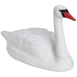 relaxdays Gartenfigur 2 x XXL Gartendeko Schwan, (2 St) weiß