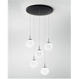 Fabas Luce Ariel 5-flg. Ø15 cm rund transparent