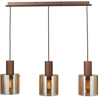 Dieter Knoll Hängeleuchte, Bernstein, Metall, Glas, 20x120x90 cm, Lampen & Leuchten, Innenbeleuchtung, Leuchten nach Räumen, Esstischlampen