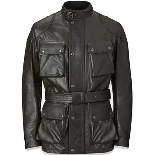 Belstaff Motorradjacke Trialmaster Motorrad Lederjacke Ellenbogenprotektoren enthalten,Schulterprotektoren enthalten schwarz 3XL