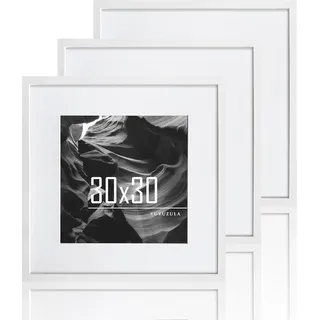 luxuskollektion Bilderrahmen Set Weiß 30x30 cm 3er Set