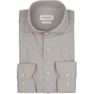 Profuomo Japanese Knitted Hemd Melange Beige - Grösse 44 - Herren - Bekleidung -
