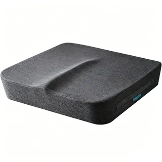 bonmedico Sitzkissen orthopädisch - Ergonomisches Memory Foam Kissen für Bürostuhl, Auto, Rollstuhlkissen oder Sitzerhöhung für Erwachsene - Wellness Grau