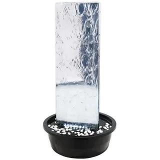 Köhko Wasserwand 23016L mit LED-Beleuchtung Höhe ca. 120 cm aus Edelstahl Wasserspiel Gartenbrunnen Zimmerbrunnen