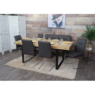 MCW Esszimmer-Set Grau, Braun, 5er-Set