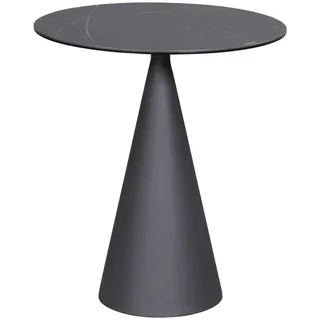 Dieter Knoll Beistelltisch, Anthrazit, Schwarz, Metall, Glas, Keramik, rund, konisch, 48.5x55x48.5 cm, einfacher Aufbau, Wohnzimmer, Wohnzimmertische, Beistelltische, Beistelltische Metall