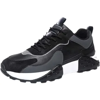 Sicherheitsschuhe Herren rutschfeste Wanderschuhe mit weich Fußbett Schnürung Arbeitsschuhe mit Fußgewölbeunterstützung Modische Herrenschuhe Leicht Atmungsaktive Turnschuhe Bequeme Laufschuhe - 42 EU