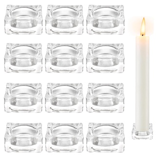 Kerzenhalter Stabkerze Glas 12 Stück Kerzenständer Transparent Stabkerzenhalter Kerzenhalter Teelichter Stabkerzenhalter Deko Heimat Dekoration