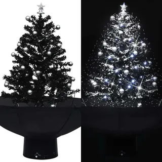 vidaXL Schneiender Weihnachtsbaum mit Schirmfu? Schwarz 75 cm PVC