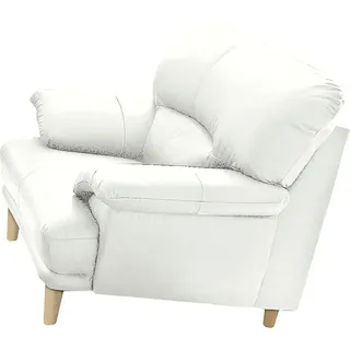 Sessel TRENDMANUFAKTUR "Cecilia, Loungesessel, italienisches Design, bequeme Armlehnen", weiß (altweiß), B:112cm H:87cm T:90cm, Sessel, Sessel, aufwendige Rückenverarbeitung für hohen Sitzkomfort, Holzfuß