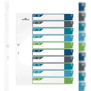 Durable Ordnerregister Überbreite 1-10 A4 Kunststoff 10 St.