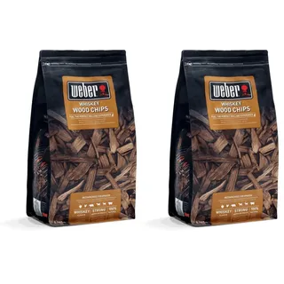 Weber Räucherchips (700g Packung) - Whiskey, aus Whiskeyfässern hergestellt, für Gemüse und alle Arten von Fleisch, EU-Produkt, nachhaltig gewonnen, FSC zertifiziertes Holz (FSC Mix) (17627)