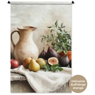MuchoWow Wandteppich Obst - Kräuter - Ländlich, Rechteckig, Höhe: 3 mm, Wandtuch Wohnzimmer, Schlafzimmer, 90x135 cm Rechteckig | 90 cm x 135 cm x 3 mm