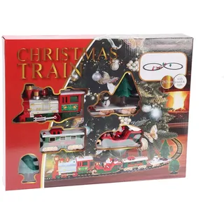 ECD Germany Deko-Weihnachtszug-Set mit Sound und Licht 283 cm Mehrfarbig 22-teilig