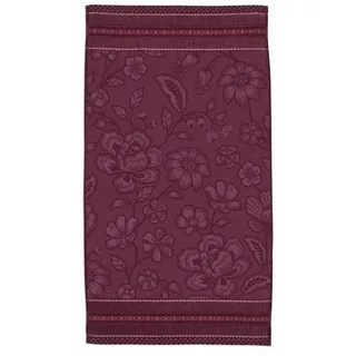Pip Studio Jasmin Jaquard Handtuch 55 x 100 cm dark pink