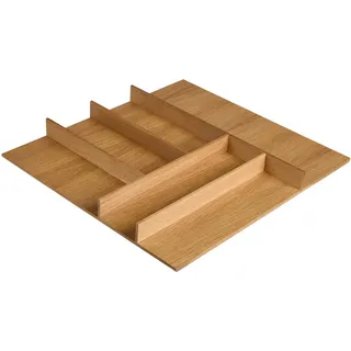 Nobilia Besteckeinsatz, Eiche, Holz, Eiche, massiv, 6 Fächer, 60x4.9x50 cm, Küchenzubehör, Besteckkästen