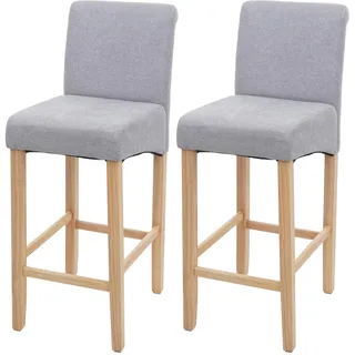 MCW Barhocker C33 2er Set 2er-Set rund  hellgrau
