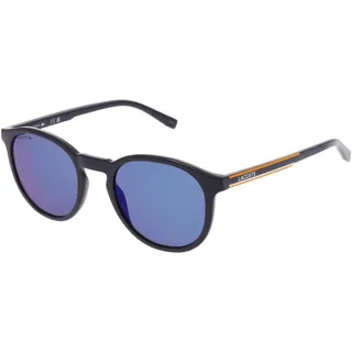 Lacoste L916S Unisex-Sonnenbrille Vollrand Rund Kunststoff-Gestell, Blau
