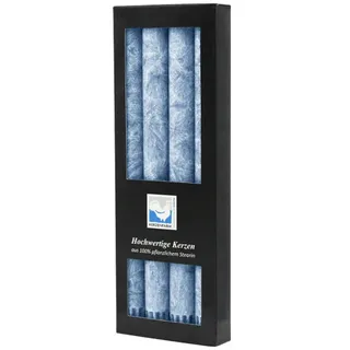 Stearin Stabkerzen Blau, 250/22 mm, KERZENFARM HAHN, Brenndauer 10h, 4 St.