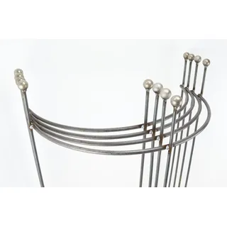 Hirsch Terracotta Rankgitter 4x Staudenhalter halbrund Kugel 55/90 cm massiv, 4er SET, handgefertigt braun