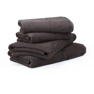 Möve Frottana Handtuchset 2x 50 x 100 cm + 2x 67 x 140 cm grau 4-tlg.