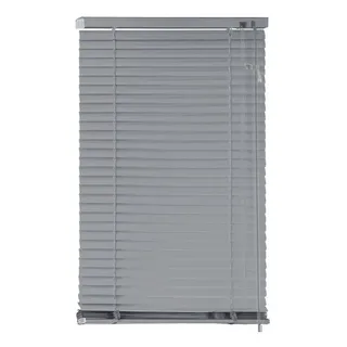 EXKLUSIV HEIMTEXTIL Plissee Aluminium Jalousie Lamellen, blickdicht, Wand, Decke, freihängend, Verschrauben silberfarben 70 cm x 220 cm