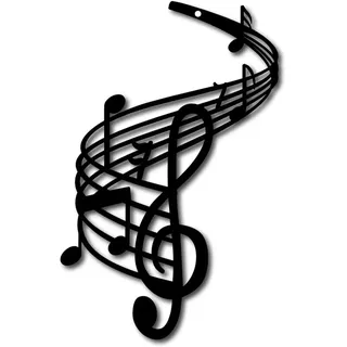Wanddeko Aus Metall, Musiknoten-dekor, 3d-notenbild, Violinschlüssel, Schwarze Hängeskulptur Für Weihnachten, Halloween, Wohnzimmer, Kinderzimmer, Musik, Tanz, Drinnen Und Draußen, Garten, 28 X 18 Cm